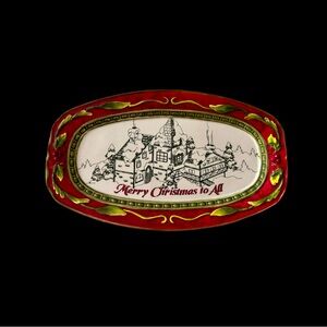 Fitz and Floyd, “St. Nick” Sentiment Tray.